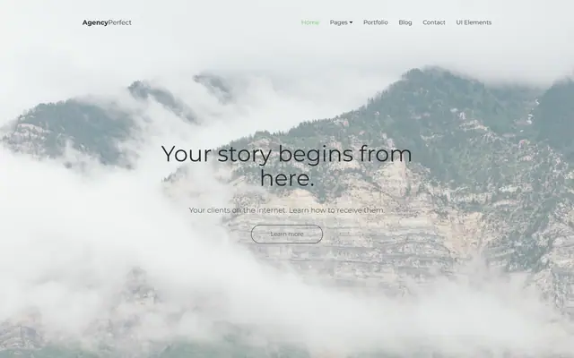 Agency website template preview