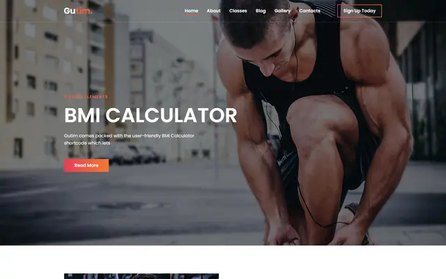 Best Gym website template preview