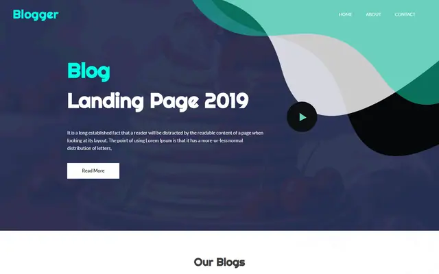 Blogger website template preview