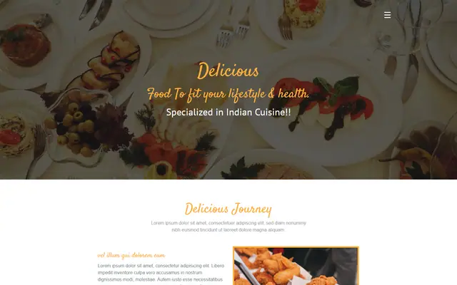 Delicious website template preview