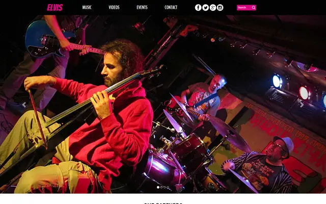 Elvis website template preview
