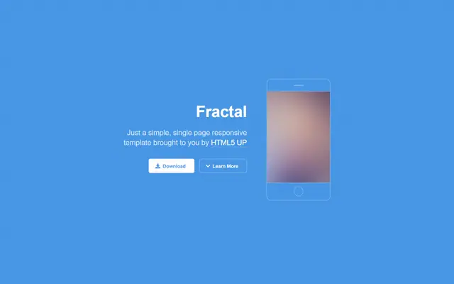 Fractal website template preview