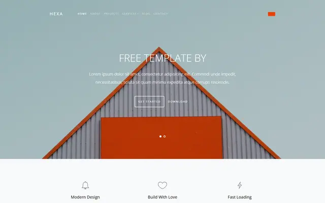 Hexa website template preview