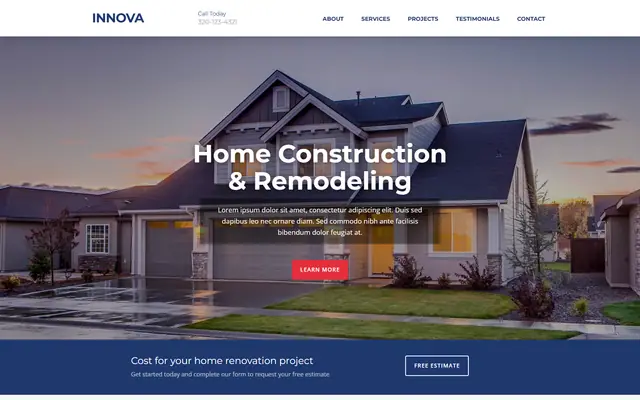 Innova website template preview