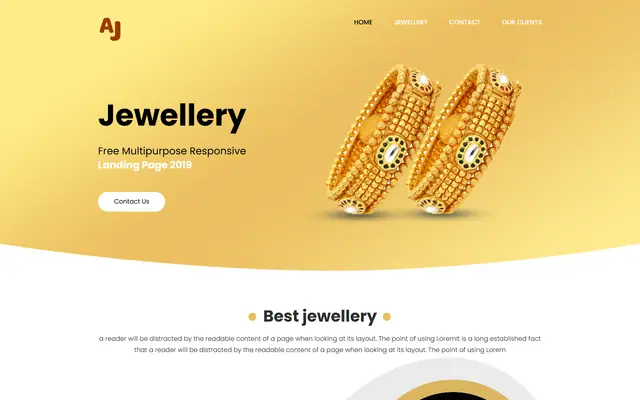 Jewelry website template preview