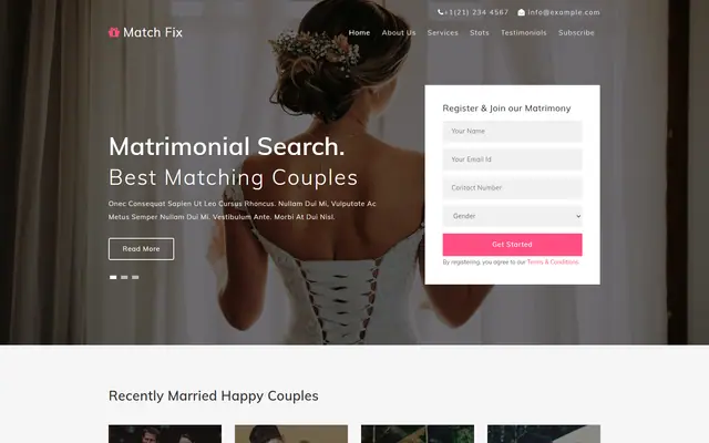Match Fix website template preview
