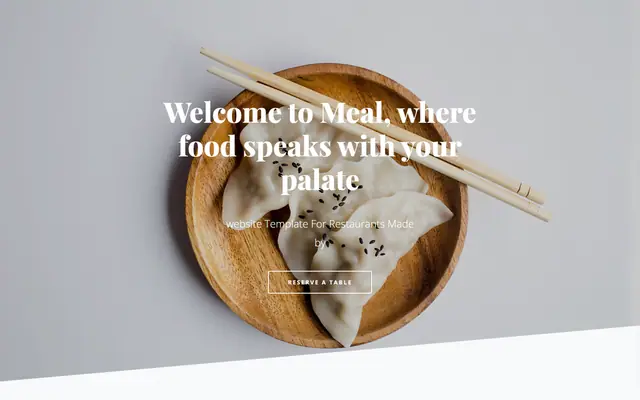 Meal website template preview