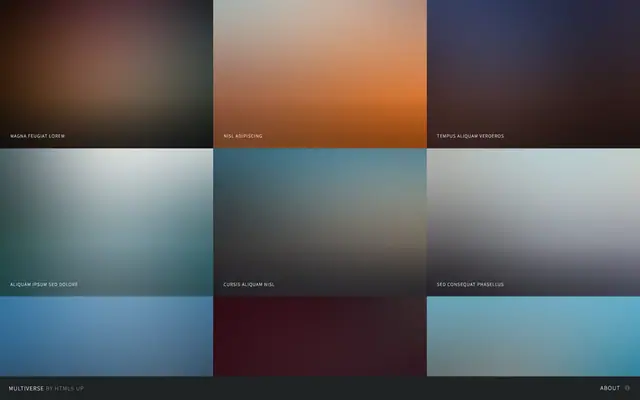 Multiverse website template preview