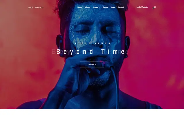 One Music website template preview