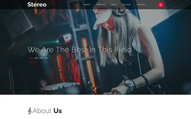Stereo website template preview