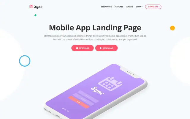 Sync website template preview