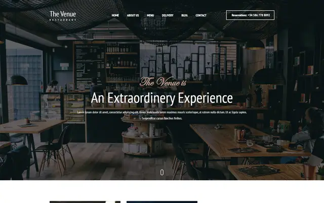 The Venue website template preview