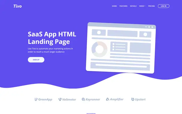 Tivo website template preview