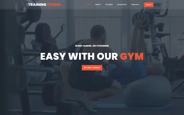 Training Studio website template preview