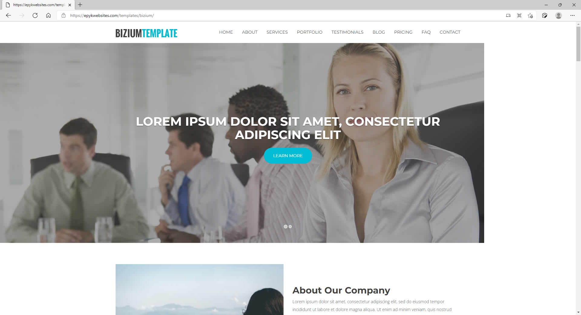 Element Website Template