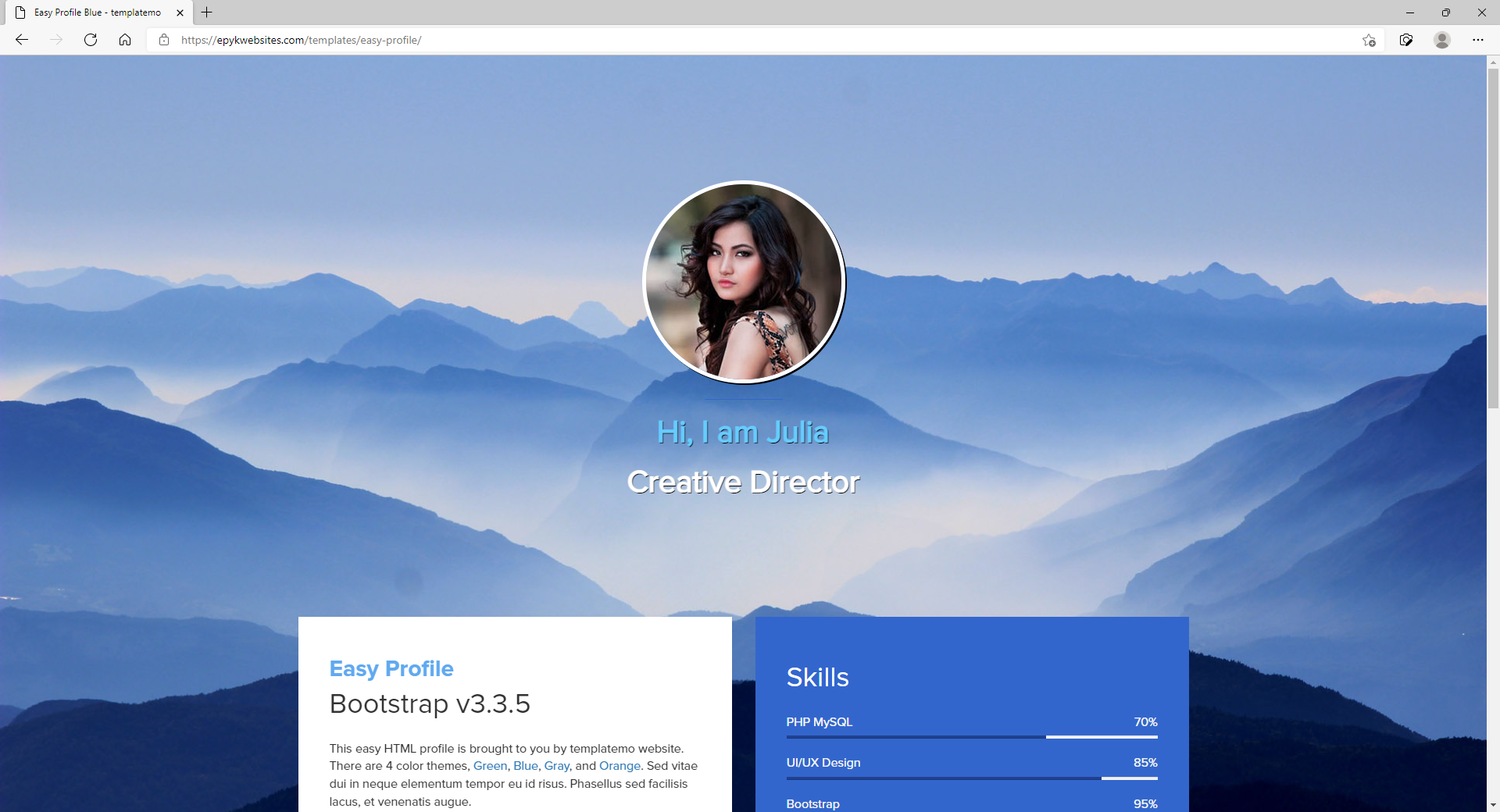 Element Website Template