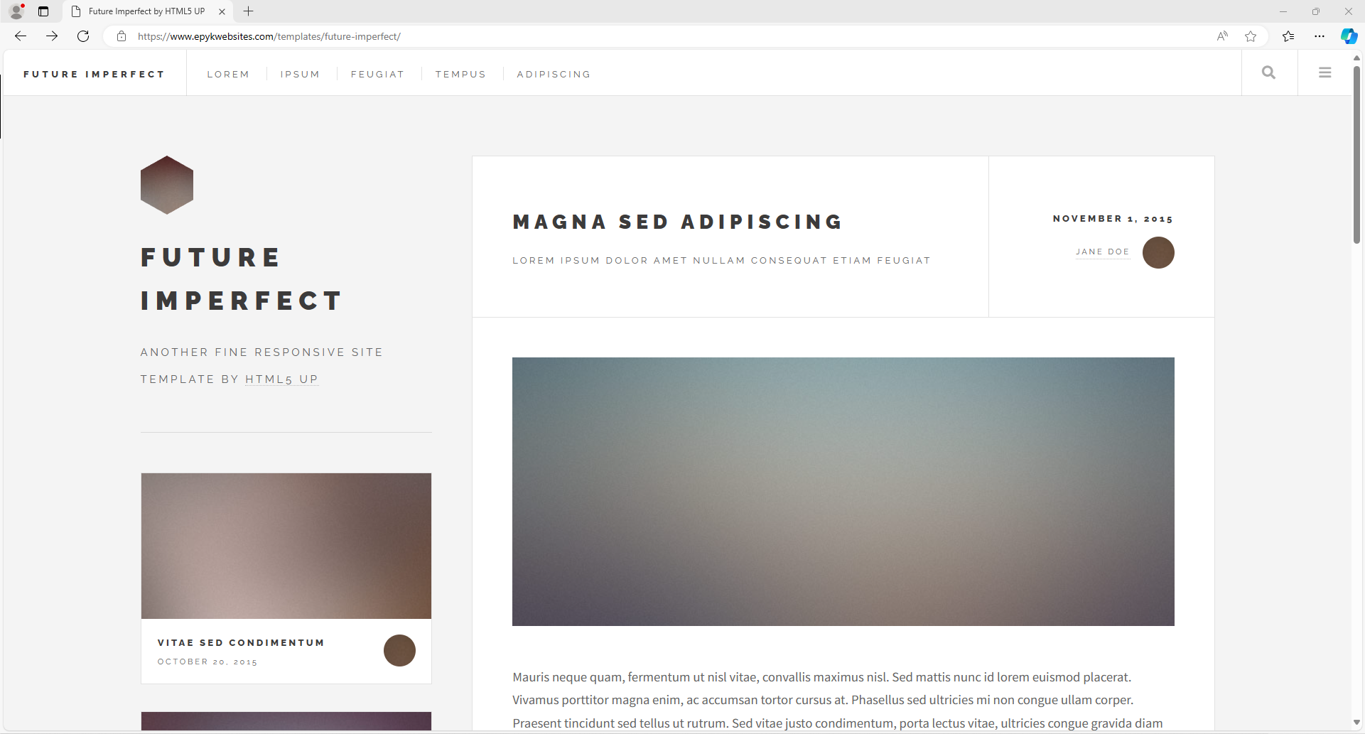 Element Website Template