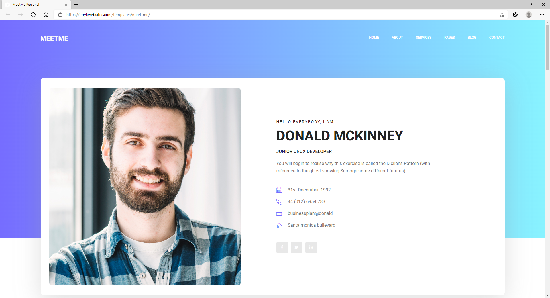 Element Website Template