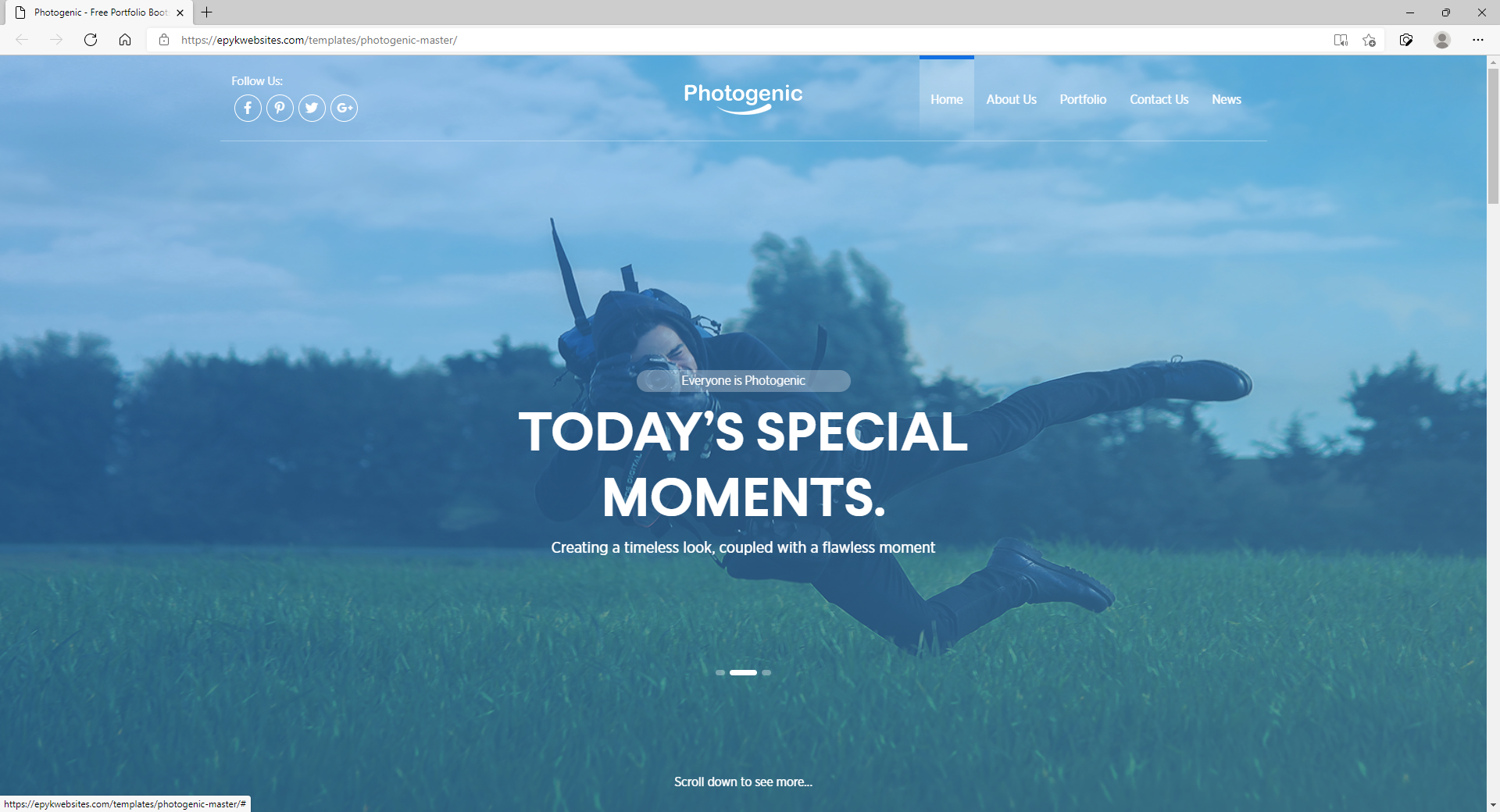 Element Website Template