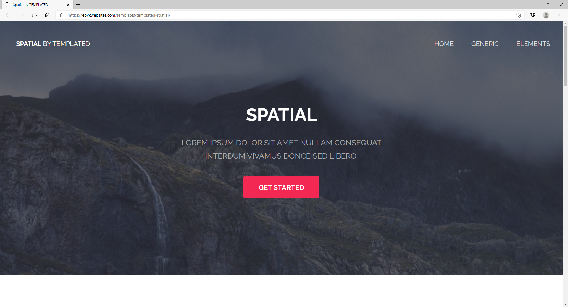 Element Website Template