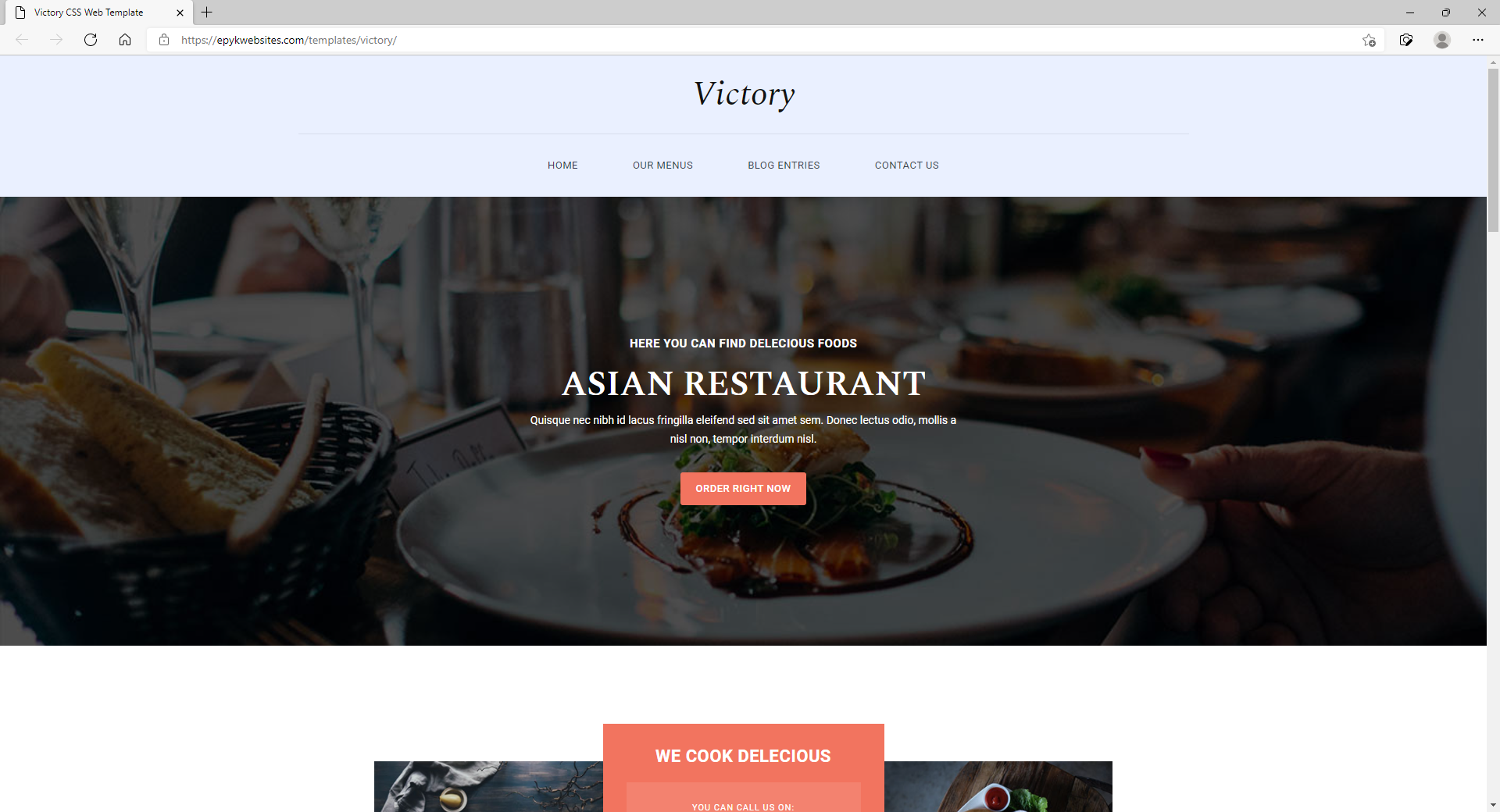 Element Website Template